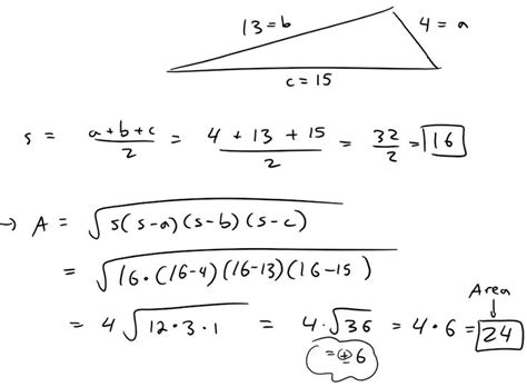 Heron’s Formula: Area of a Triangle Knowing Lengths of 3 Sides ...