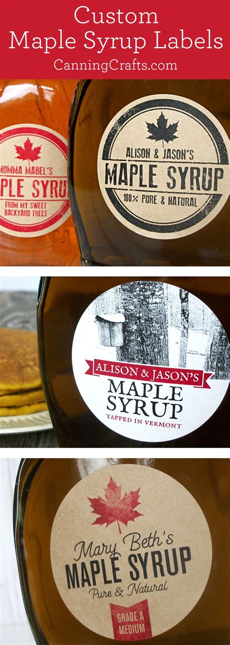 Custom maple syrup labels for maple sugaring hobbyists | CanningCrafts.com #maplesugaring ...