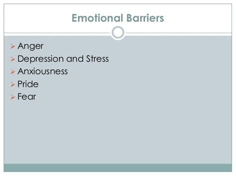 Communication barriers