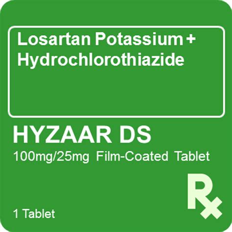 Hyzaar DS 100mg/25mg 1 Tablet - St. Joseph Drug - Online Store