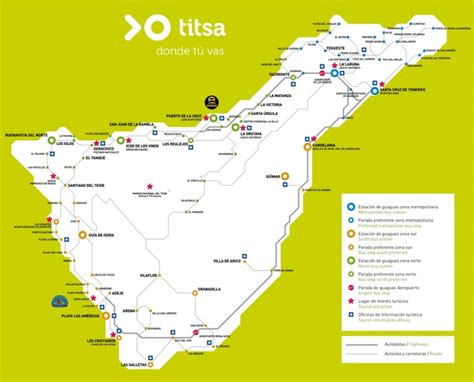 Tenerife bus map