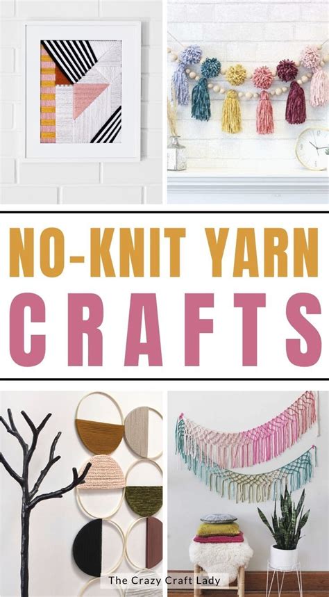 No knitting required! Cute Yarn Crafts and DIY Projects