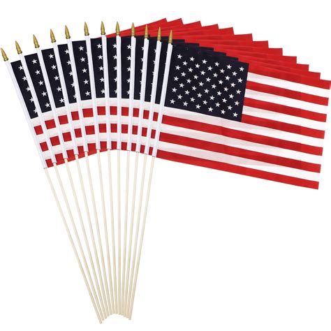 Anley USA Stick Flag - 18" x 12" Handheld America Gravemarker Stick ...