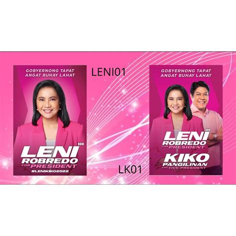 Leni Robredo / Leni-Kiko Tarpaulin / Tarps / Kakampink Posters 10oz ...