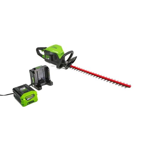 Greenworks Pro 60-Volt Max 24-in Dual Cordless Electric Hedge Trimmer (Battery Included) in the ...