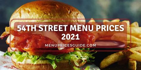 54th Street Menu Prices 2023 - Updated