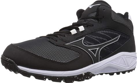 Mizuno Men's Dominant All Surface Mid Turf Baseball Shoe, Black/White, 11 D US | Walmart Canada