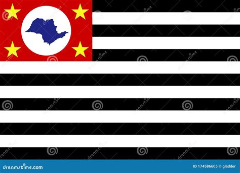 Republic of Sao Paulo Flag in Proportions and Colors Vector Stock ...