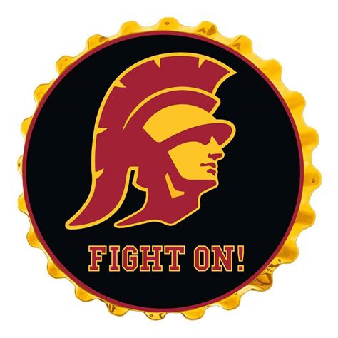 The Fan-Brand 19 in. USC Trojans Fight On Plastic Bottle Cap Decorative ...