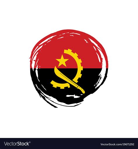 Angola flag Royalty Free Vector Image - VectorStock