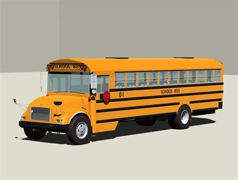 3D AutoCAD drawing school bus dwg