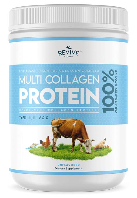 Multi Collagen Protein Powder (16oz) - Unflavored - Hydrolyzed Grass Fed Bovine, Wild Caught ...