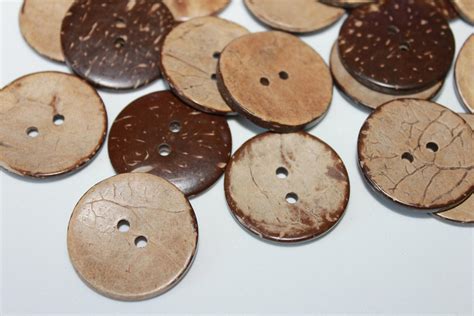 Coconut buttons 30 mm natural coconut shell buttons large | Etsy