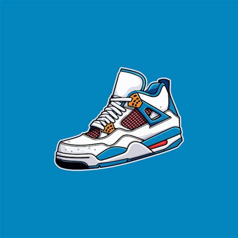 Premium Vector | Jordan 1 jordan 4 vector illustration shoe logo design