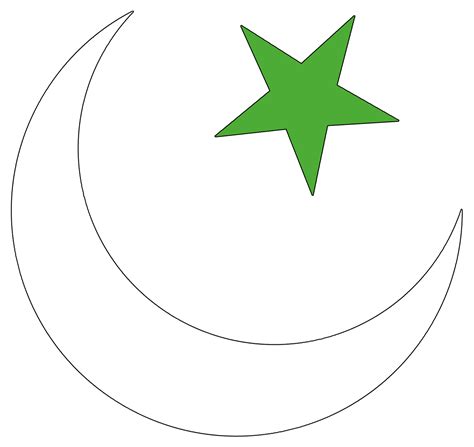 Symbols of islam star and crescent muslim islam logo