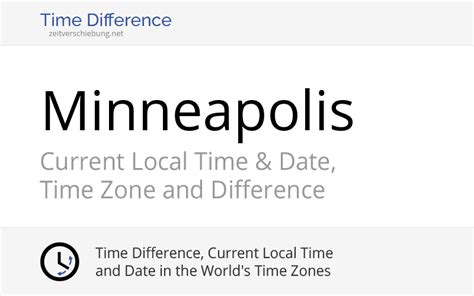 Current Local Time in Minneapolis, United States (Hennepin County, Minnesota): Date, time zone ...