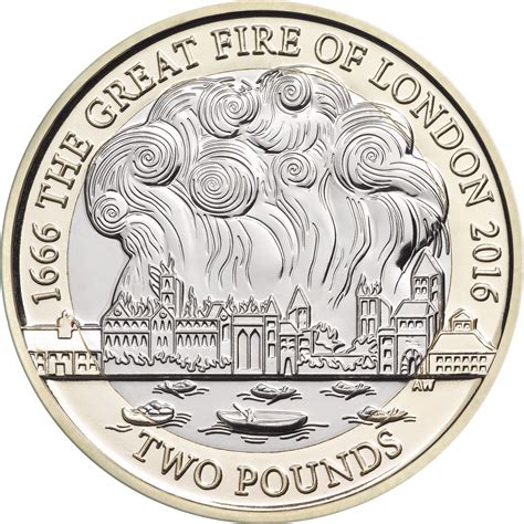 Great Fire of London 2 Pound Coin | Chancery Collection