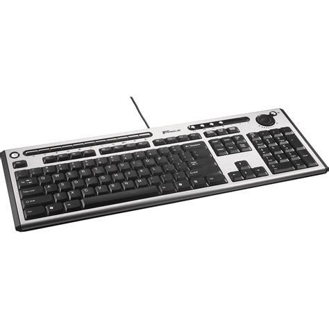 Slim Internet Media USB Keyboard - Black/Silver - AKB04US: Keyboards: Targus