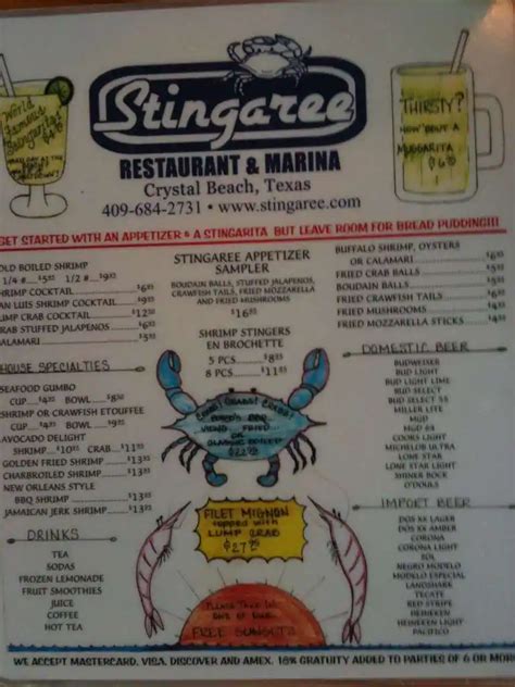 Stingaree Restaurant & Bar Menu - Urbanspoon/Zomato