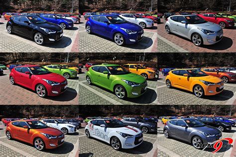 2012 Hyundai Veloster all 9 colors! | Hyundai veloster, Car, Ferrari car