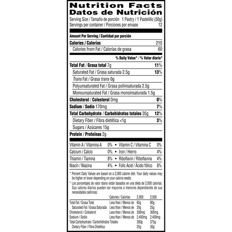 Pop Tart Nutrition Facts Label | Besto Blog