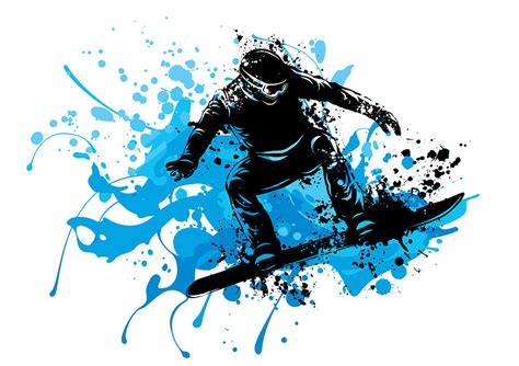 Silhouette of a snowboarder jumping. Vector illustration Digital Art by Dean Zangirolami - Pixels