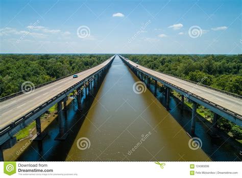 Aerial Image Atchafalaya Basin Bridge Stock Photo - Image of louisiana ...