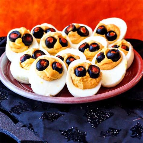 Devilish Halloween Deviled Eggs - The Southern Halloween Queen