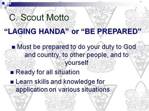 Scout Motto and Slogan - LSVMS Boy Scouts of the Philippines