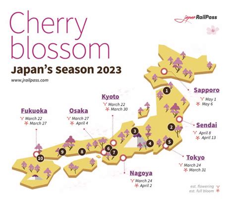 International Destinations: 2023 Cherry Blossom Forecast for Japan