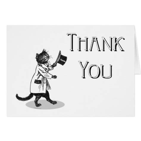 Cool Cat Customisable Thank You Card | Zazzle