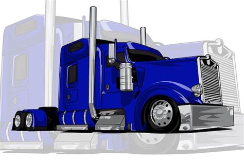 Premium Vector | Trailer truck vector illustration