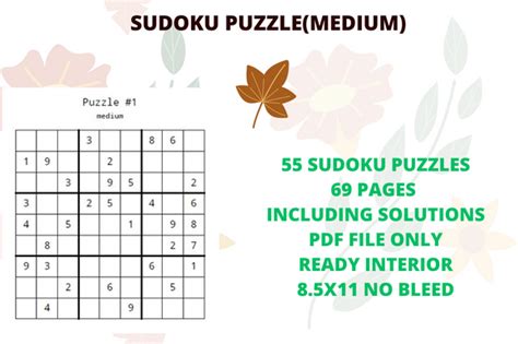 Medium Level Puzzle (Sudoku) Graphic by Sadia Design House · Creative ...