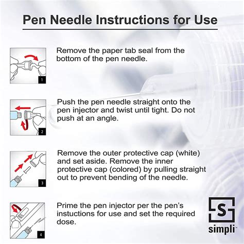 SIMPLI Short Insulin Pen Needles 8mm 31G - 90 Count | Compatible with Most Diabetes Pens