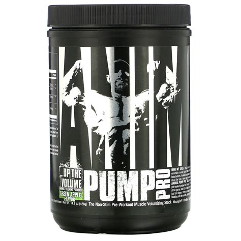 Universal Nutrition Animal Pump Pro, Non-Stim Pre-Workout, Green Apple, 14.8 oz (420 g ...