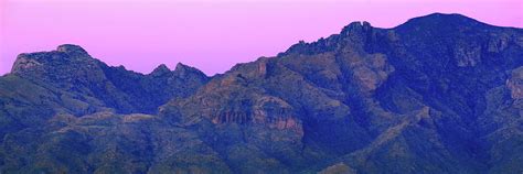 Catalina Mountains At Dusk Panorama Photograph by Douglas Taylor - Pixels