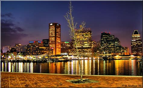 Baltimore's Inner Harbor at Night - a photo on Flickriver