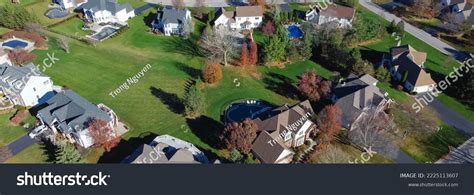 Panorama Aerial View Two Story Houses Stock Photo 2225113607 | Shutterstock