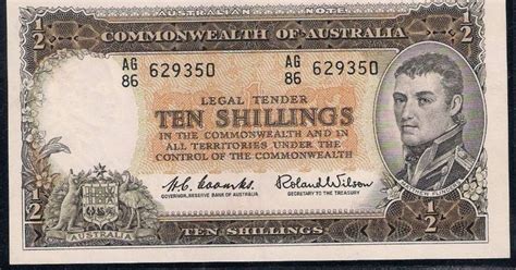 Australian Ten-shilling note 1961 Captain Matthew Flinders|World Banknotes & Coins Pictures ...