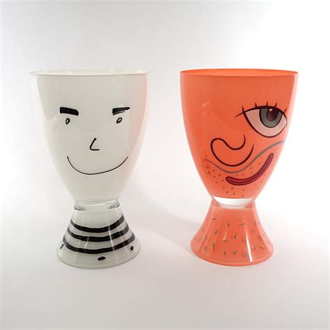 Post-Modern Glass Vase by Roger Selden for Vis-à-vis Collection of ...