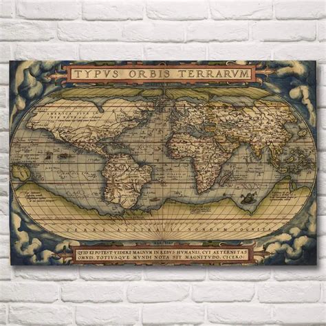 World Map National Geographic Retro Art Silk Fabric Poster Prints 12x18 16X24 20x30 24x36 Inch ...