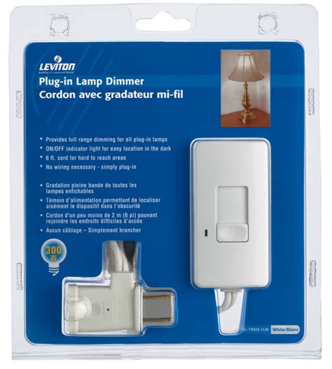 Leviton TBL03-722 Plug-In Lamp Dimmer with 6' Cord, White | Canadian Tire