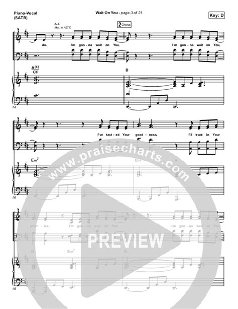 Wait On You Sheet Music PDF (Maverick City Music / Elevation Worship / Dante Bowe / Chandler ...