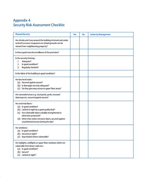 FREE 10+ Sample Risk Assessment Checklist Templates in Google Docs | Word | Pages | PDF