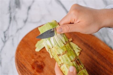 Stir-fried Celtuce with Wood Ear Mushrooms - The Woks of Life