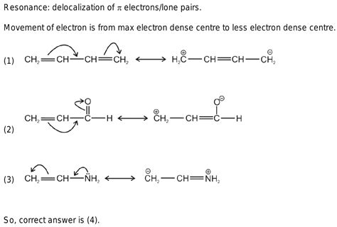 which of the following can show resonance? give reason 1.CH2=CH CH=CH2 ...