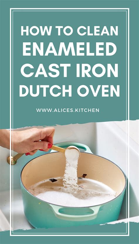 How to Clean Enameled Cast Iron Dutch Oven | Baking soda cleaning, Cast ...