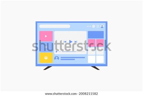 Smart Tv Flat Illustration Vector Template Stock Vector (Royalty Free) 2008211582 | Shutterstock