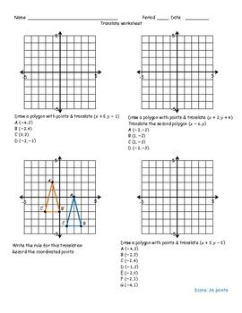 translation geometry worksheets