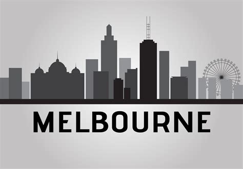 Melbourne Skyline Silhouette - Team Coloring